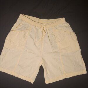 Only Necessities Women's Yellow Drawstring Shorts 20W Vintage 100% Cotton